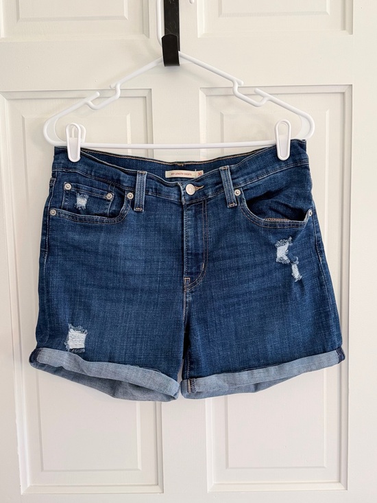 Levi's Pants - Levi’s‎ Mid Length Distressed Cuffed Denim Shorts Women’s Size 30